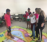 AULA DE SEGURANÇA FERROVIÁRIA - ESCOLA ARTHUR DA COSTA E SILVA - BAIRRO APARECIDA/CARIACICA