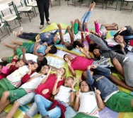 AULA DE SEGURANÇA FERROVIÁRIA - ESCOLA ARTHUR DA COSTA E SILVA - BAIRRO APARECIDA/CARIACICA