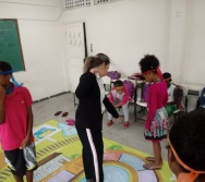 AULA DE SEGURANÇA FERROVIÁRIA - ESCOLA ARTHUR DA COSTA E SILVA - BAIRRO APARECIDA/CARIACICA