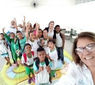 AULA DE SEGURANÇA FERROVIÁRIA - ESCOLA ARTHUR DA COSTA E SILVA - BAIRRO APARECIDA/CARIACICA