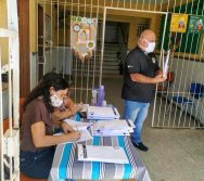 ENTREGA DOS KITS NTV NA ESCOLA JOSÉ ZACCHI - FLEXAL/CARIACICA.