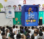 PROJETO COLORIR SUSTENTÁVEL - START COM SHOW DE BONECOS - ETAPA COMPOSTEIRA - PRESENÇA VIP DO  TIO DIU - CMEI SILVESTRE