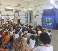 PROJETO COLORIR SUSTENTÁVEL - START COM SHOW DE BONECOS - ETAPA COMPOSTEIRA - PRESENÇA VIP DO  TIO DIU - CMEI SILVESTRE