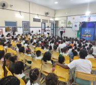 PROJETO COLORIR SUSTENTÁVEL - START COM SHOW DE BONECOS - ETAPA COMPOSTEIRA - PRESENÇA VIP DO  TIO DIU - CMEI SILVESTRE