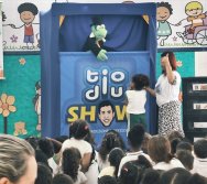 PROJETO COLORIR SUSTENTÁVEL - START COM SHOW DE BONECOS - ETAPA COMPOSTEIRA - PRESENÇA VIP DO  TIO DIU - CMEI SILVESTRE