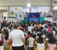 PROJETO COLORIR SUSTENTÁVEL - START COM SHOW DE BONECOS - ETAPA COMPOSTEIRA - PRESENÇA VIP DO  TIO DIU - CMEI SILVESTRE