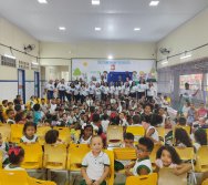 PROJETO COLORIR SUSTENTÁVEL - START COM SHOW DE BONECOS - ETAPA COMPOSTEIRA - PRESENÇA VIP DO  TIO DIU - CMEI SILVESTRE