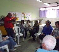 Reunião de adesão ao Projeto NA TRILHA DOS VALORES da EEEF MANOEL PASCHOAL