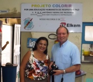 VISITA DO SR. ARNE DALE COORDENADOR DA AIN NO BRASIL A ELKEM E NA OSCIP COLORIR